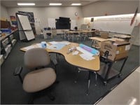Teachers Desk (30"×30"×60") 1 & Student Desk