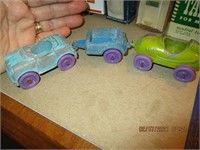 3 Tootsie Toy Metal 1960's Cars