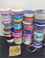 Rolls of ribbon and beads