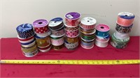 Rolls of ribbons and beads