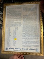 Happy Birthday Colonial Hights Framed Print