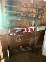 7 ft metal shelf/ rack