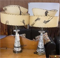 Vintage lamps and shades