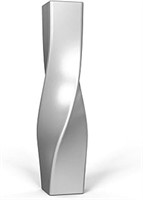 Tall Silver Ceramic Vase, Tall Slender Vase 16.34