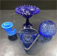 Fenton Cobalt Blue Candy Dish & More