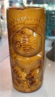 Vtg Ceramic DH114 Tiki Vase/Tumbler