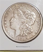1921 Philadelphia US Morgan silver dollar