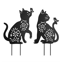 YY-Ladybug Metal Cat Stakes Cat Decorative Garden