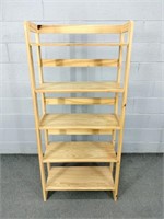 Solid Wood 5 Tier Shelf Unit