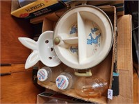 Vintage Child's Divied Plate & More