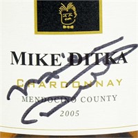 Mike Ditka Signed Chardonnay Wine Bottle