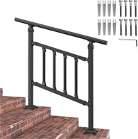 1-3 Steps Outdoor Stair Railing w/ Fence
