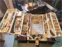 Fishing lures with vintage in Plano tackle box