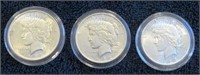 1923 Peace Silver Dollars (3)