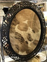 Oval Mirror w/Black Frame