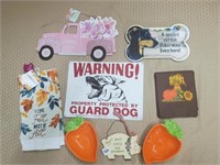 Guard Dog Metal Sign, Signage, Carrot Dishes