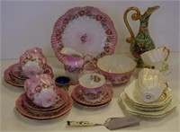 Part Continental pink rose teaset