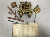 Vintage Clock Works and Pieces