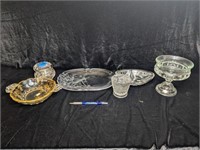 Several Clear & Cut Glass Pieces