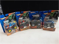 4PC MONSTER JAM HOT WHEELS 2004