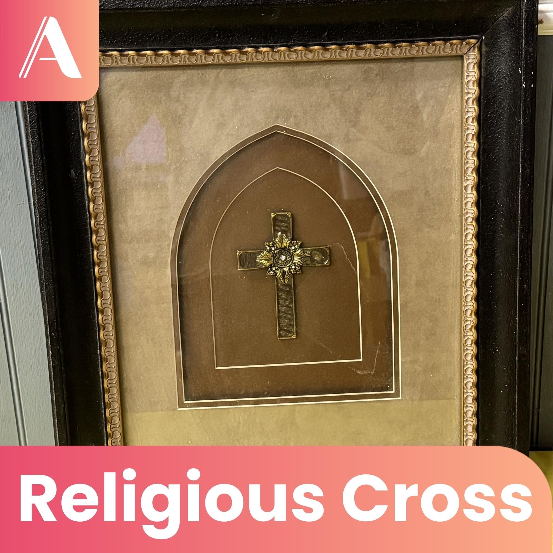 Framed Religious Cross Artwork