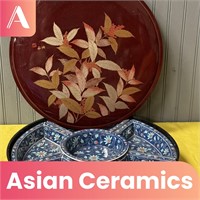 Decorative Asian Ceramic Serving Set
