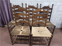 5 Vintage wood chairs