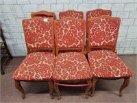 6 Vintage wood dining room chairs