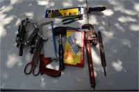 304: Assorted Tools, saws, mallet, bit set, etc