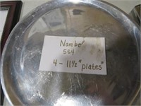 Nambe' 4 11 1/2" Dinner Plates