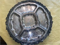Vintage Silver-Plated Lazy Susan Tray