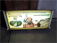 Olympia Beer Plastic Lighted Sign