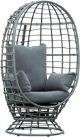$200  Outsunny Wicker Egg Chair  360 Rotating Indo