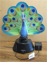 Fiber Optic Peacock Lamp