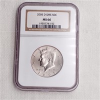 2005 D SMS 50 Cent NGC MS66