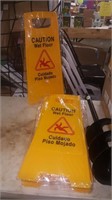 Set 5 Plastic Caution Wet Floor Signs