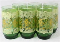 (6) MCM Green Tumblers