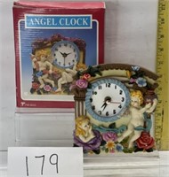 Vtg mantle angel clock