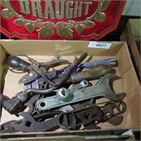 Assorted tools, old wrenches