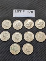 10-1969 Kennedy Silver/Clad Half Dollars