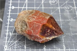 Red Hematite Covered Amethyst Point, Beautiful