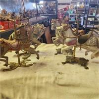 Vintage  Carousel Horses  - Lot of 4