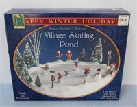 Happy Winter Holiday "Village Skating Pond"