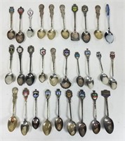 29 small antique spoons