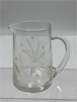 Etched glass creamer