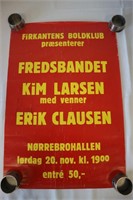 Plakat, m/ kim Larsen autograf