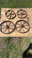 Antique Steel Wheels- Times 4
