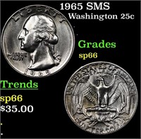 1965 SMS Washington Quarter 25c Grades sp66