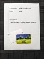 $30 Gift Card Golf Club of Bucyrus
