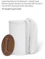 NEW Large Towel Warmer w/ Wooden Lid